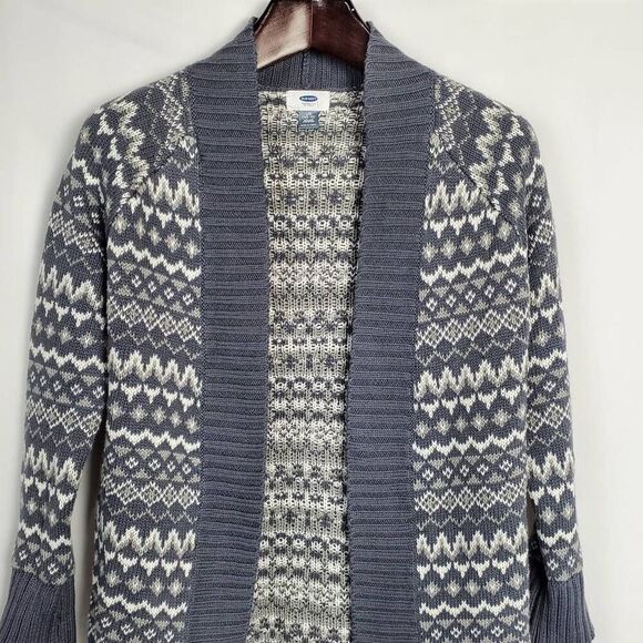 Old Navy Girls Large (10-12) Open Cardigan Pattern Sweater - Picture 3 of 7